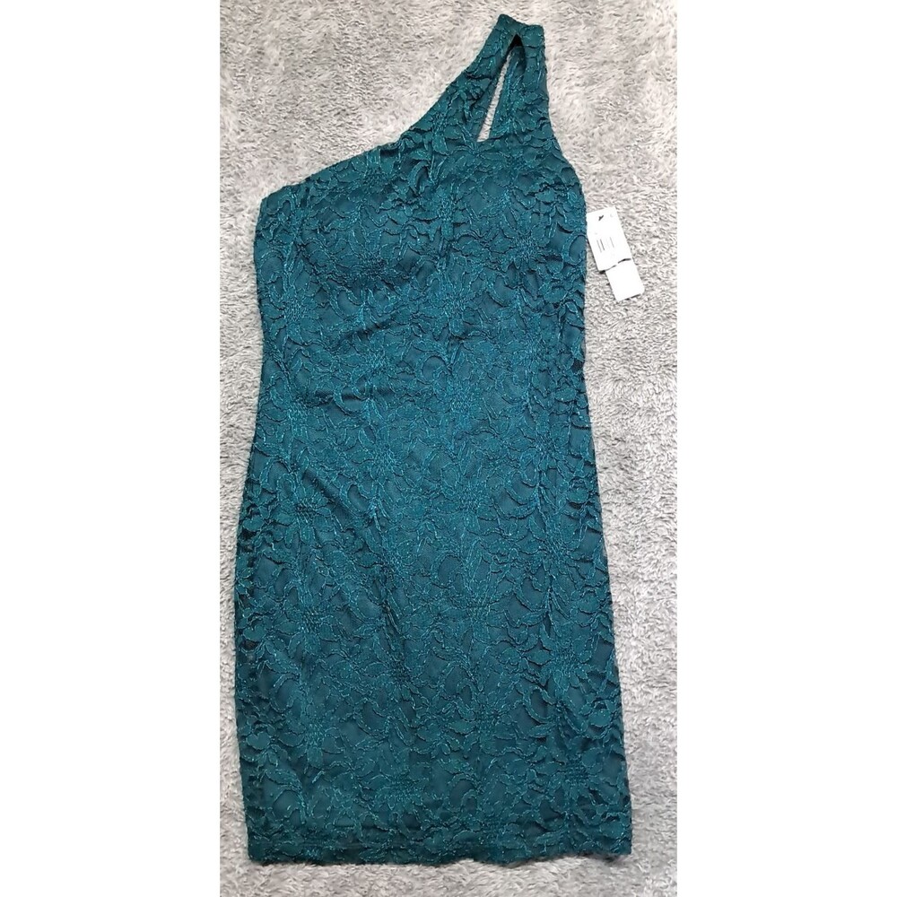 New Bcx Womens Sz 3  One Shoulder Short Dress Mini Form Fitting Dance Prom - Picture 2 of 14
